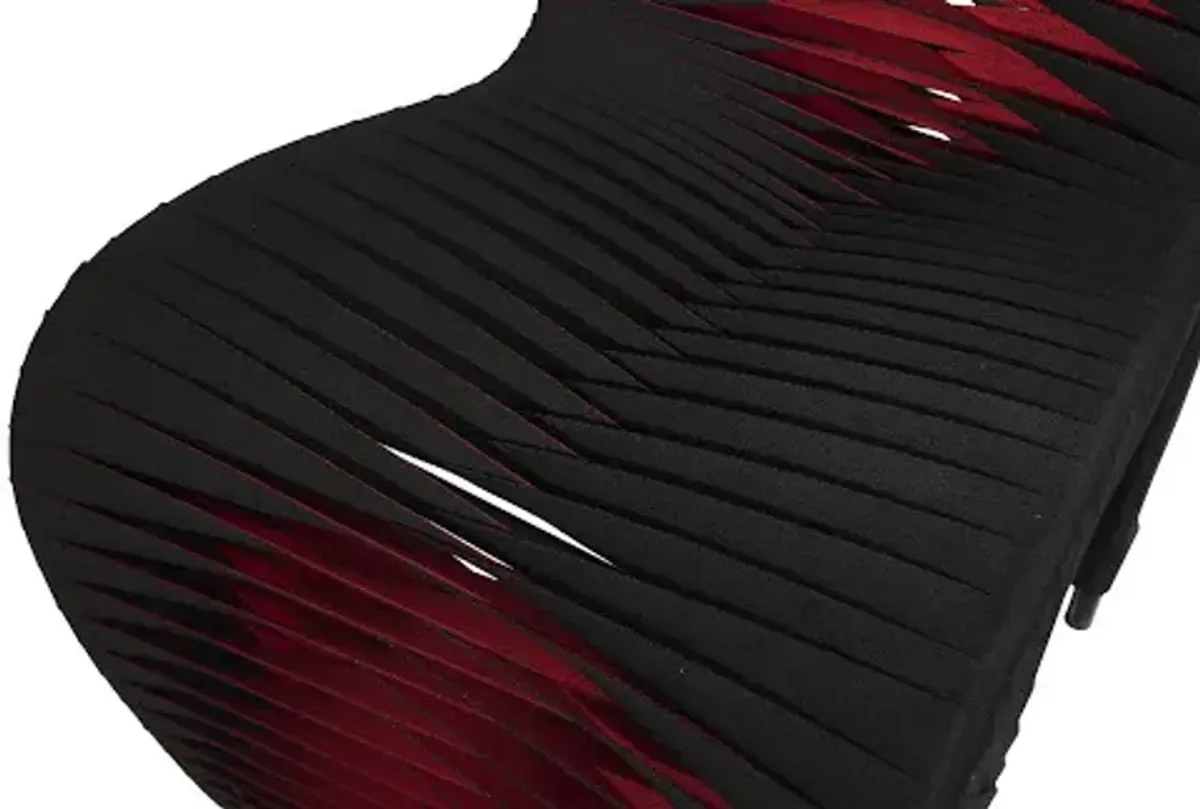 seat belt dining chair, black/red