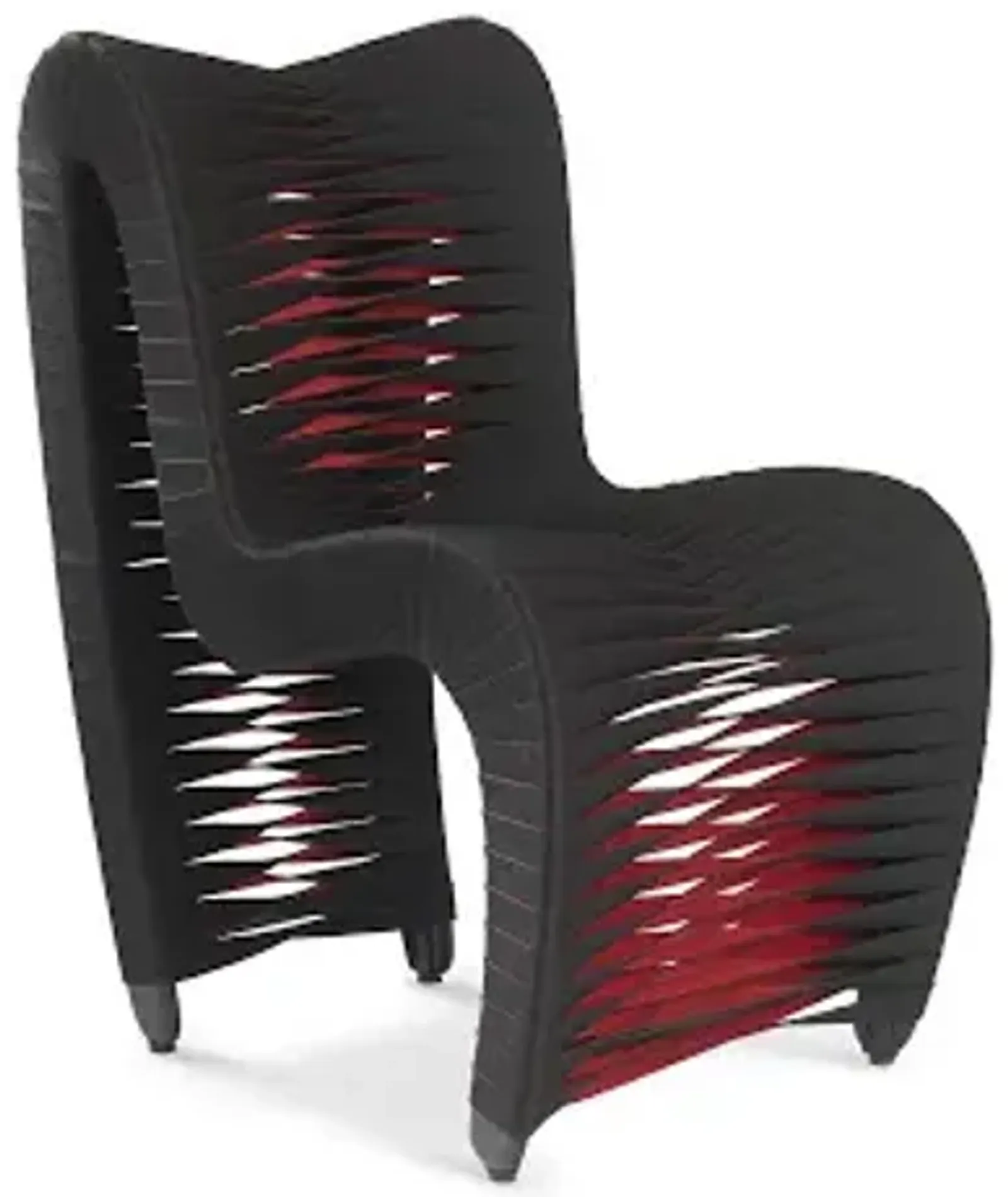 seat belt dining chair, black/red