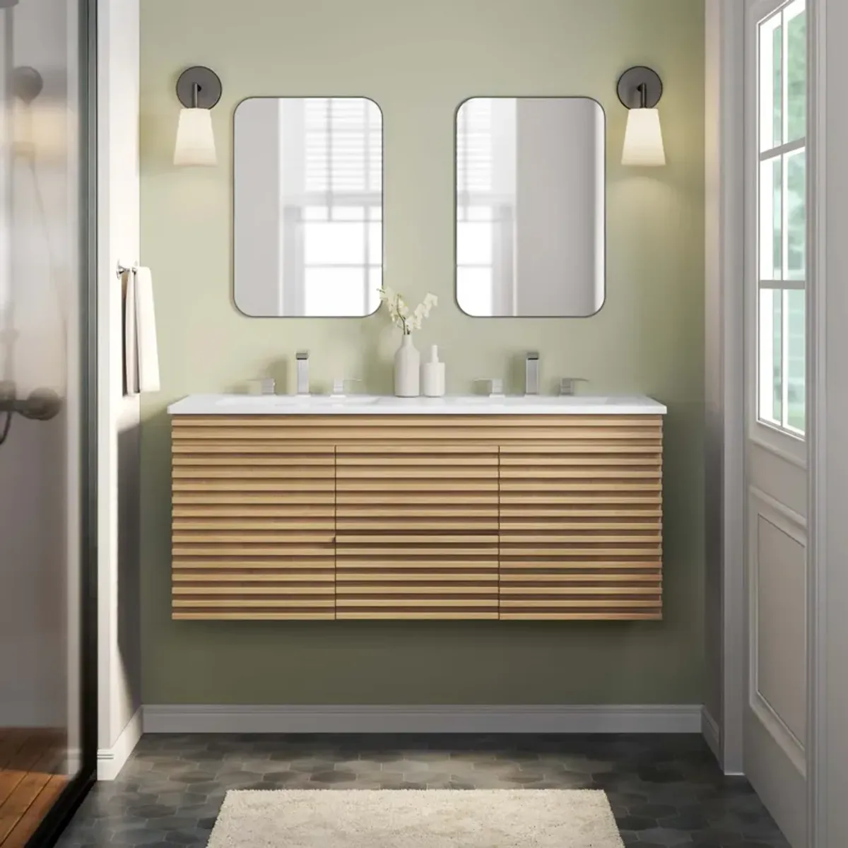 Render 48" Wall-Mount Bathroom Vanity