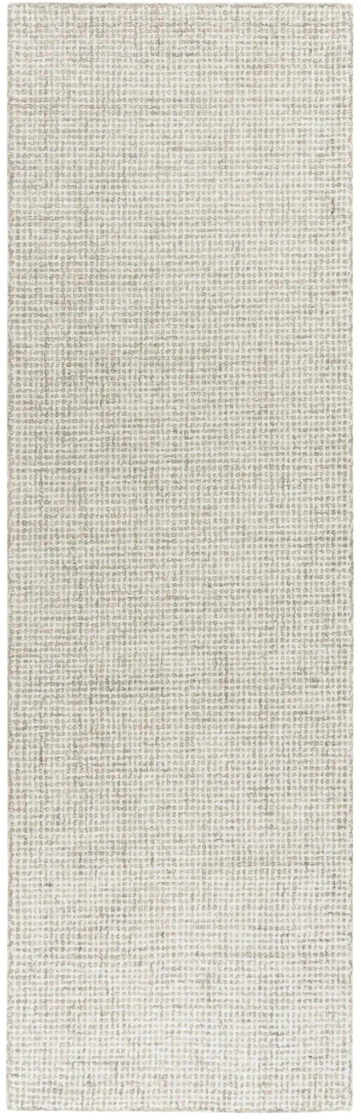 Brindleton Beige/Ivory Tweed Wool 2'6" x 8' Runner Rug