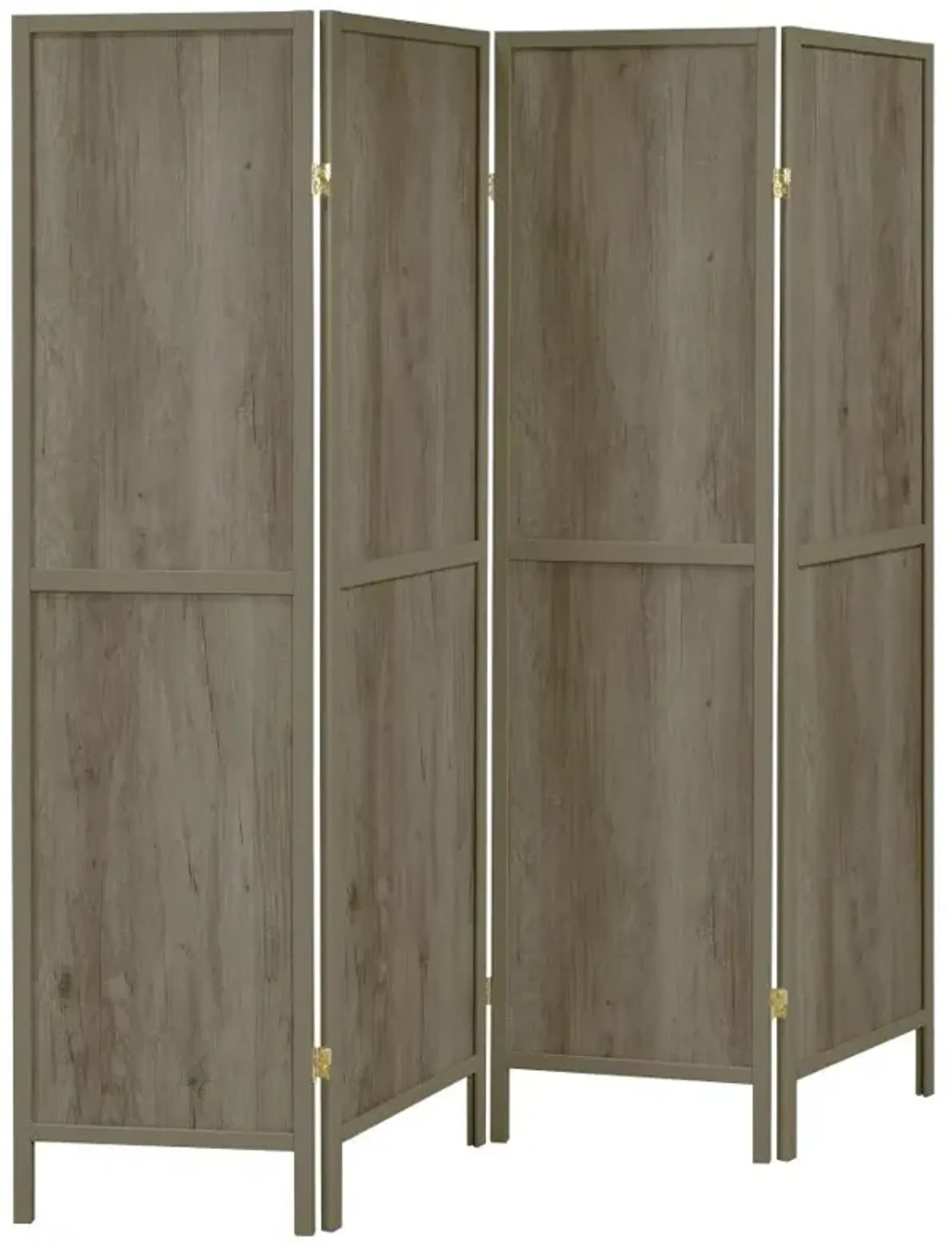 Deepika 4-panel Folding Screen Grey Driftwood