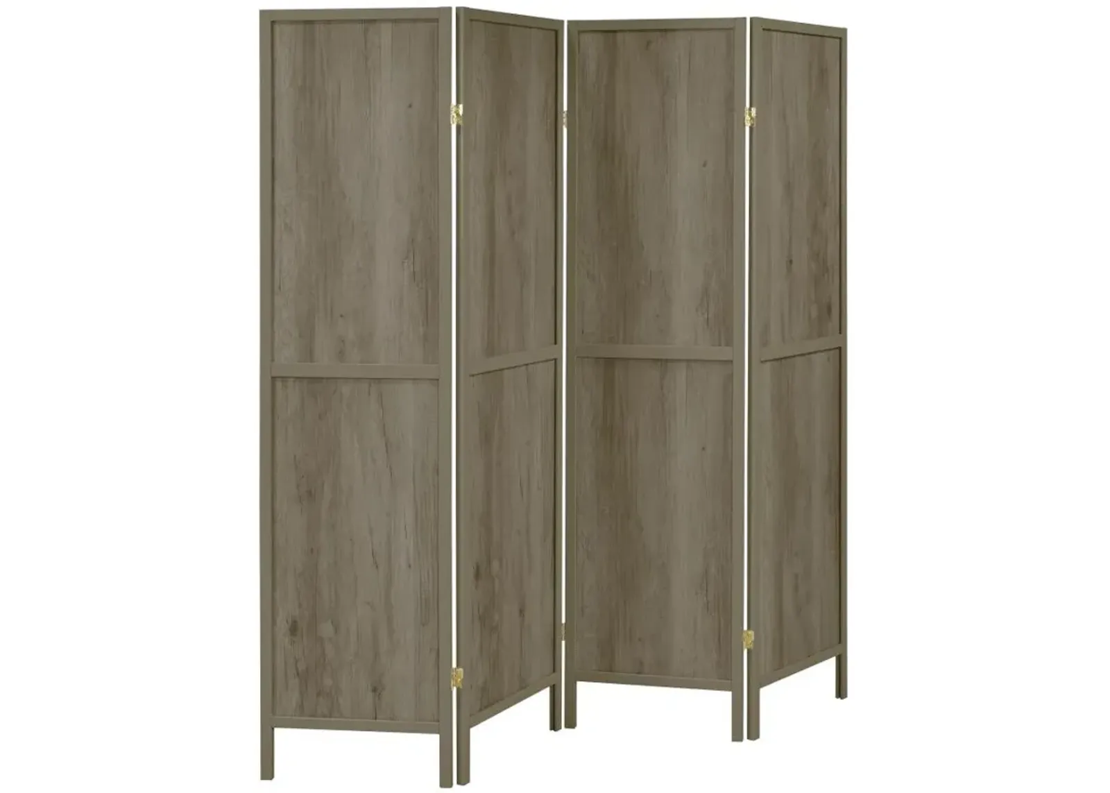 Deepika 4-panel Folding Screen Grey Driftwood