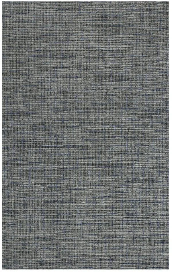 Ironwood Blue Checked/Solid Wool 7'6" x 9'6" Rectangle Rug