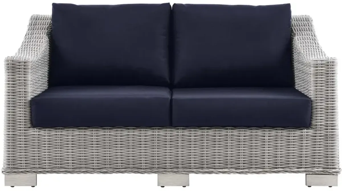 Conway Outdoor Patio Wicker Rattan Loveseat