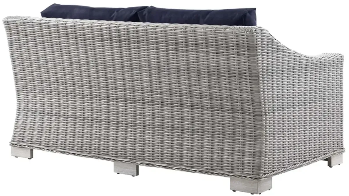 Conway Outdoor Patio Wicker Rattan Loveseat