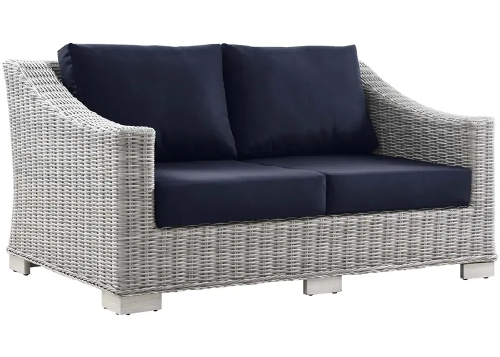 Conway Outdoor Patio Wicker Rattan Loveseat