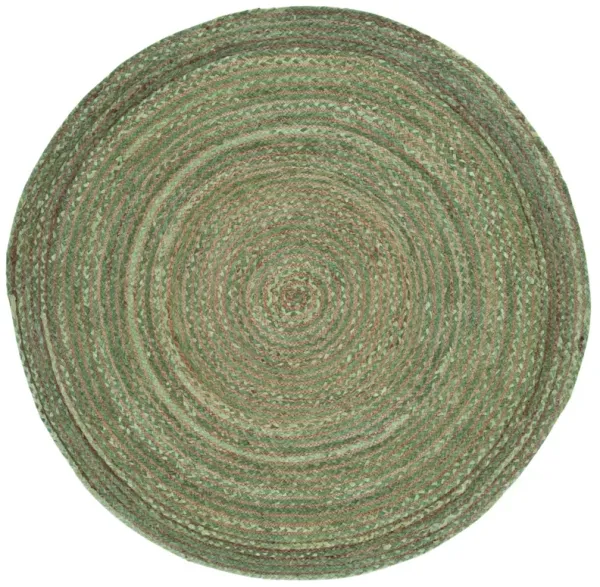CAPE COD 202 GREEN  5' x 5' Round Round Rug
