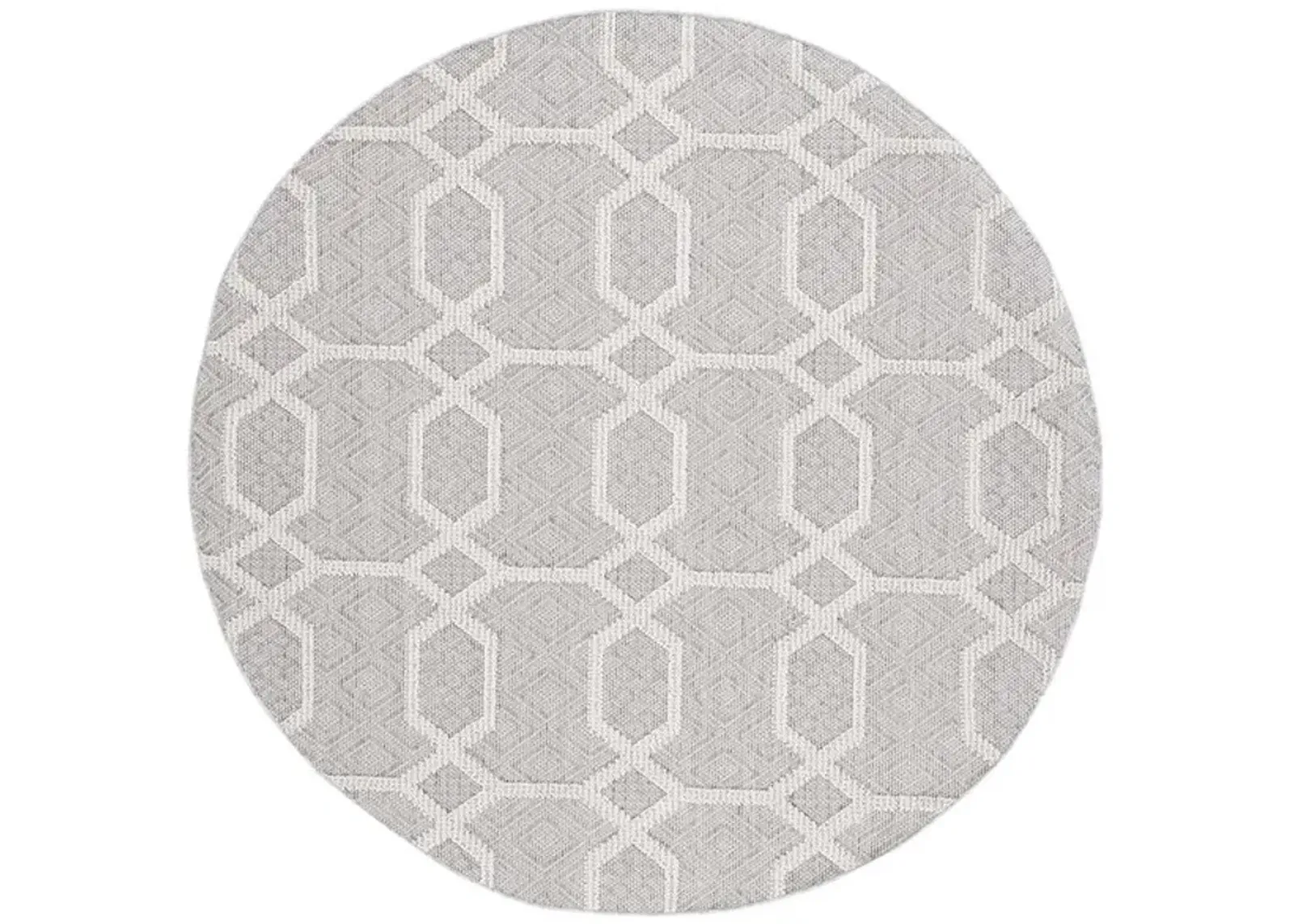 GLOBAL 416 Grey  6'-7' X 6'-7' Round Round Rug