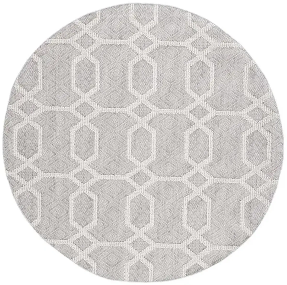 GLOBAL 416 Grey  6'-7' X 6'-7' Round Round Rug