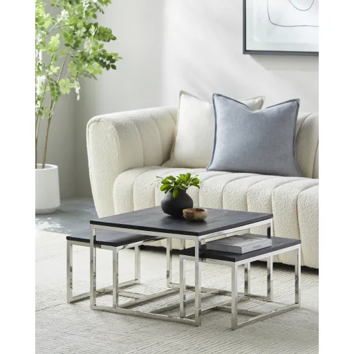 Morwell MOW-001 16"H x 24"W x 24"D,  12"H x 22"W x 12"D,  12"H x 22"W x 12"D End Table