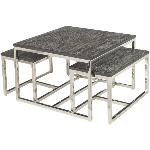 Morwell MOW-001 16"H x 24"W x 24"D,  12"H x 22"W x 12"D,  12"H x 22"W x 12"D End Table