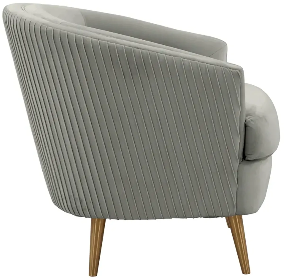 Jules Light Grey Velvet Accent Chair