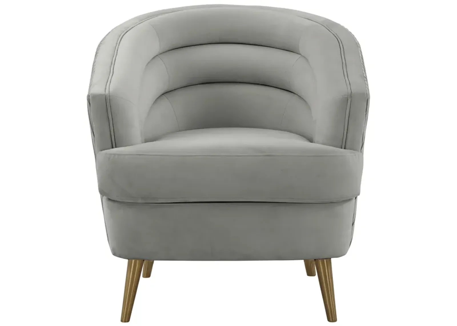 Jules Light Grey Velvet Accent Chair