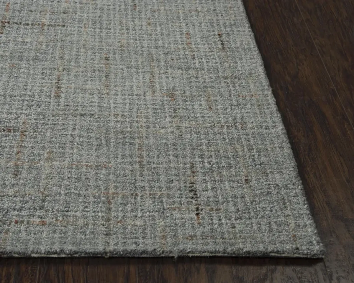 Ironwood Gray Checked/Solid Wool 5' x 7'6" Rectangle Rug