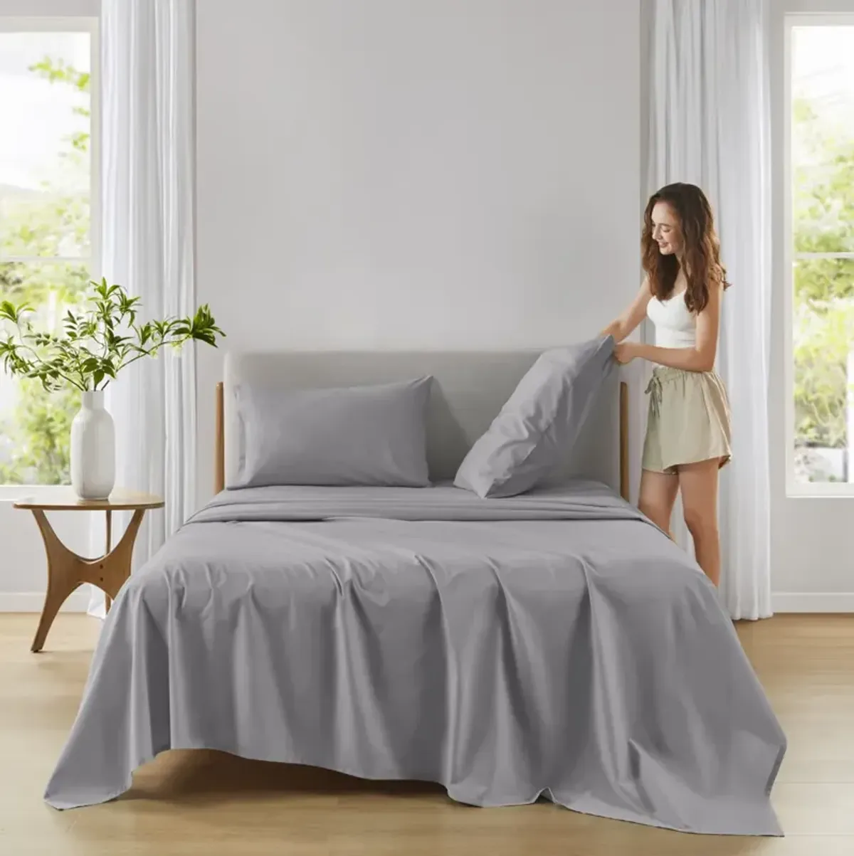 100% Cotton Solid Sheet Set