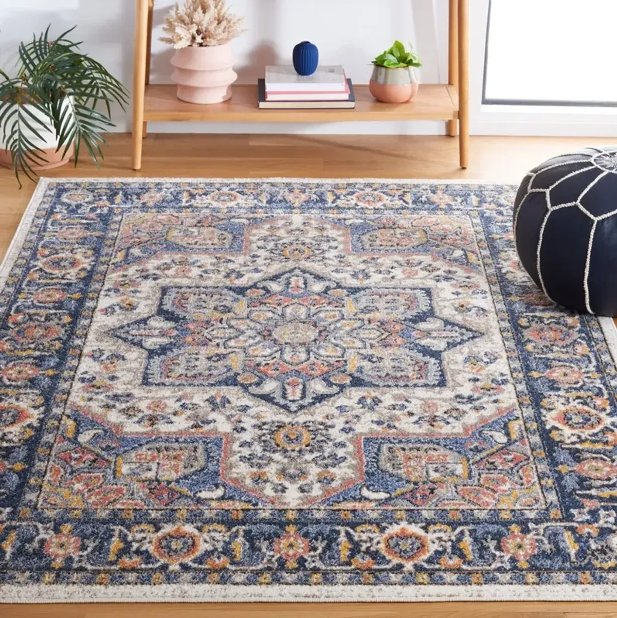 ASTORIA 404 Blue 9' X 12' Large Rectangle Rug