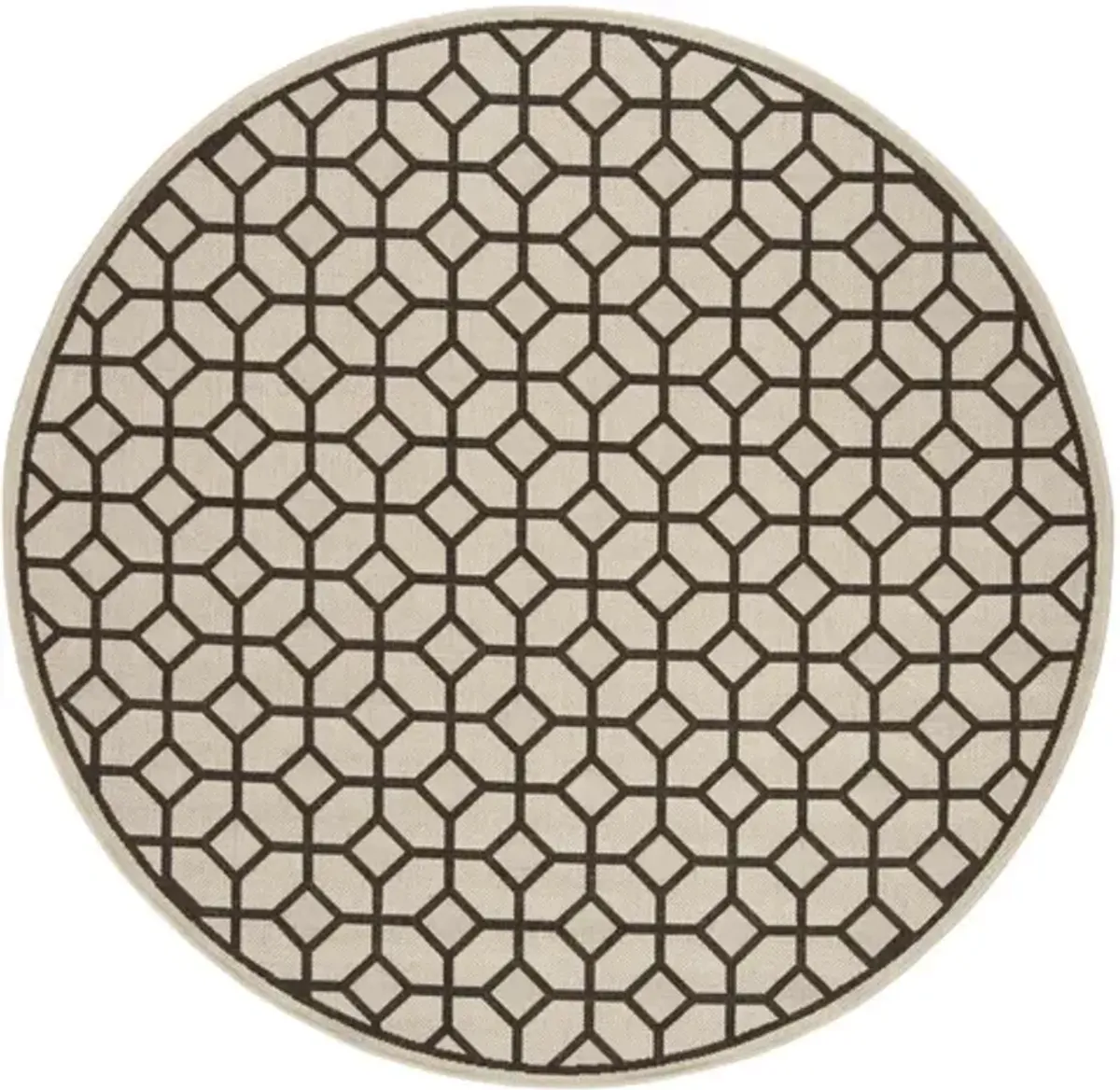 LINDEN 127 Collection LND127B-6R Natural / Brown 6'-7" X 6'-7" Round