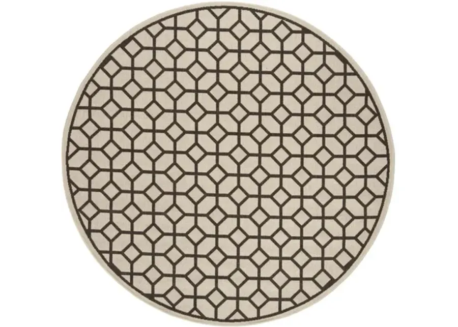 LINDEN 127 Collection LND127B-6R Natural / Brown 6'-7" X 6'-7" Round