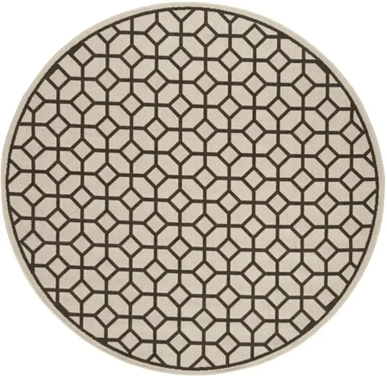 LINDEN 127 Collection LND127B-6R Natural / Brown 6'-7" X 6'-7" Round