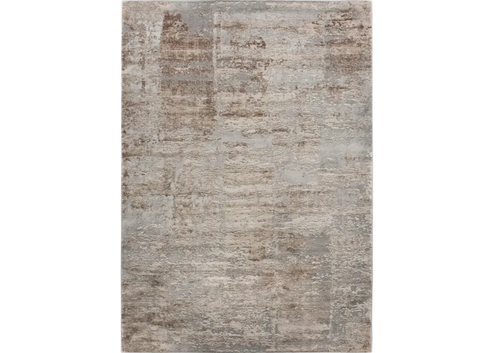 Ariella Grey Polyester Area Rug