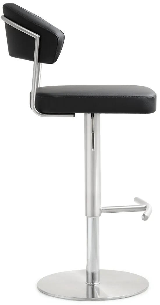 cosmo black stainless steel barstool