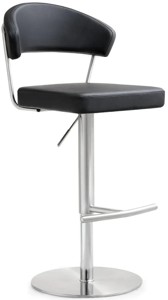 cosmo black stainless steel barstool