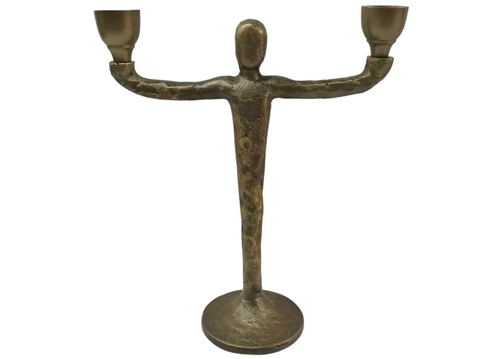 Metal, 12" 2 Taper Candelabra, Gold