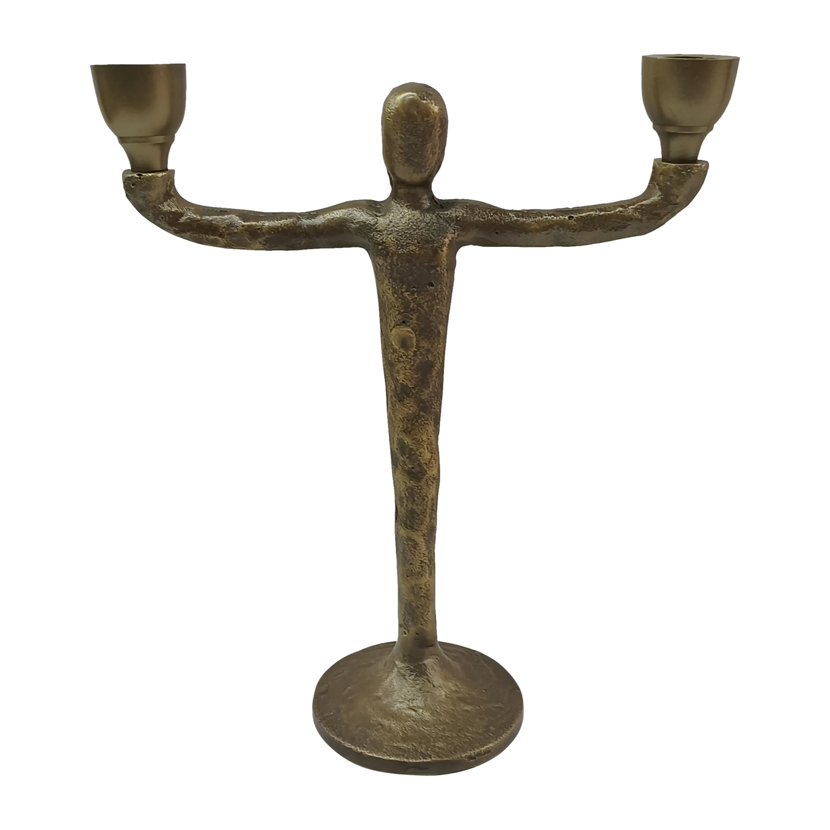 Metal, 12" 2 Taper Candelabra, Gold