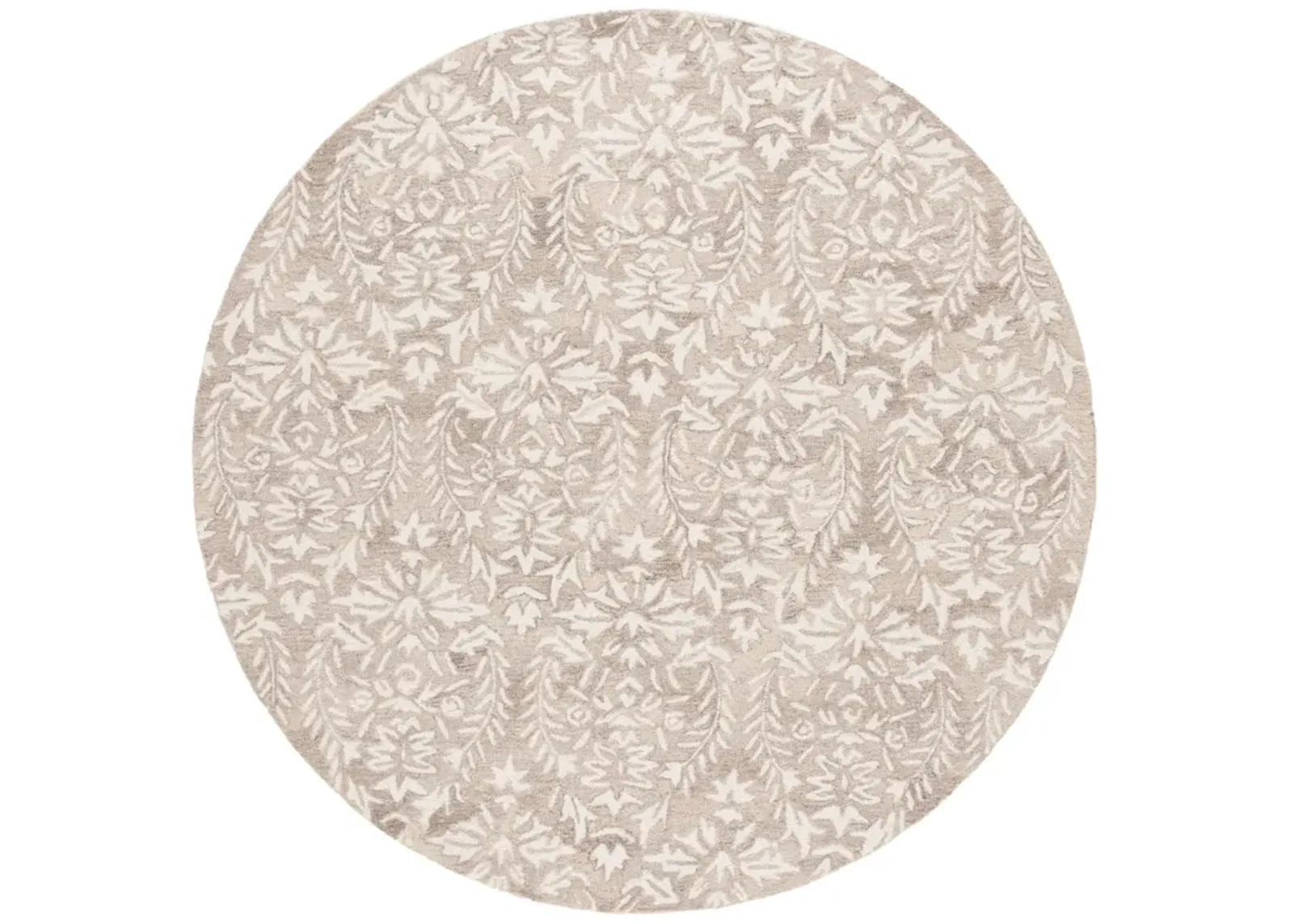 EBONY 127 BEIGE  6' x 6' Round Round Rug