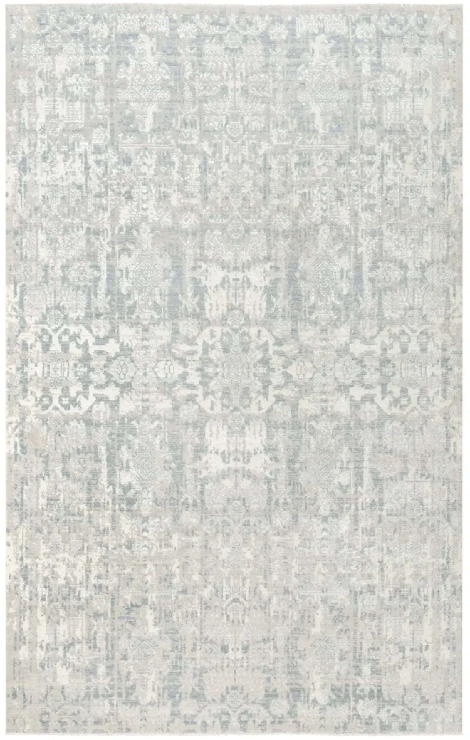 Couture Gray/White Classic/Updated NZ Wool/Tencel Blend 2' x 3'  Rectangle Rug