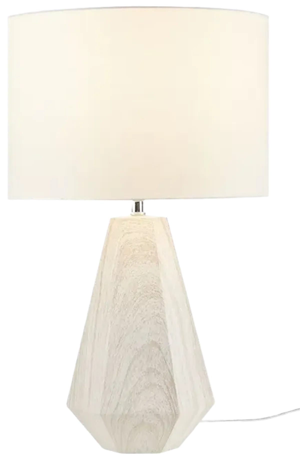 23" Resin Table Lamp with Faux Wood Texture