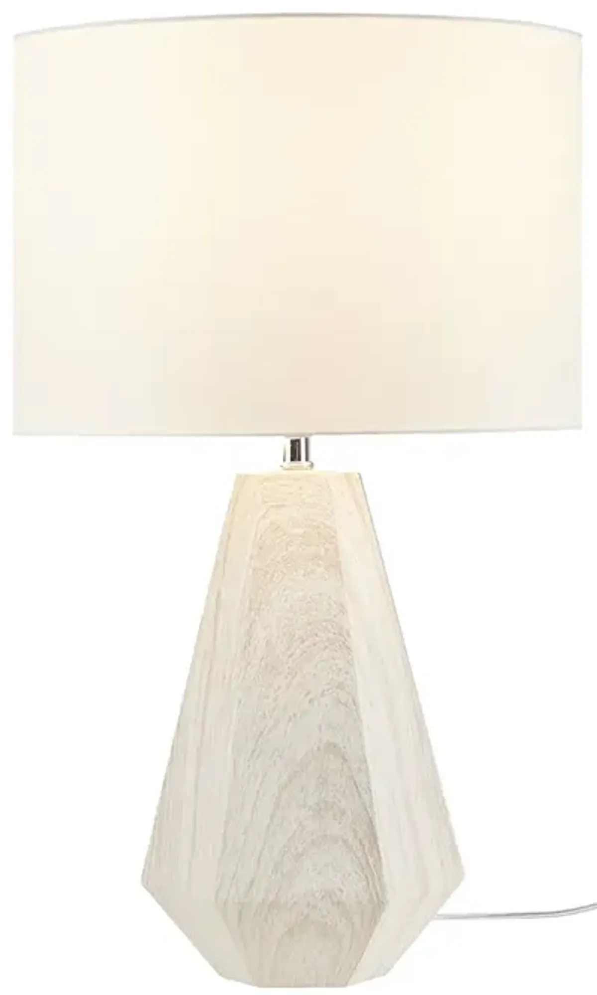 23" Resin Table Lamp with Faux Wood Texture