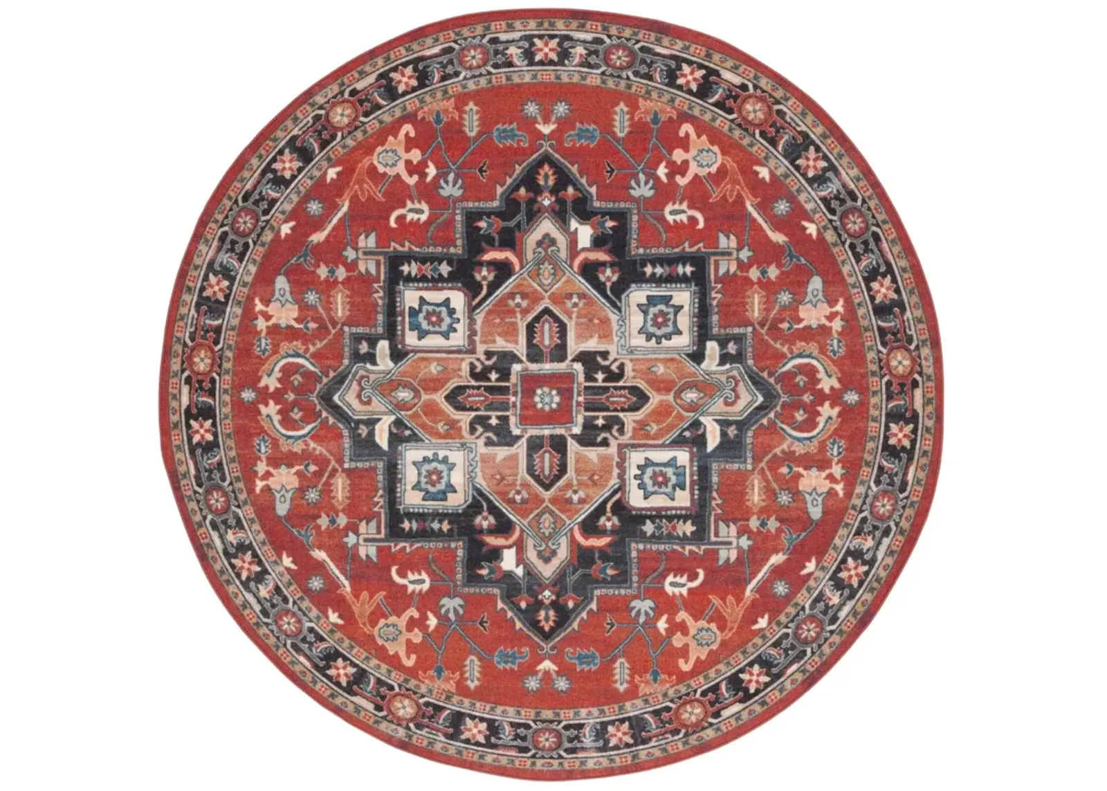 JOURNEY 102 RUST  6'-7' x 6'-7' Round Round Rug