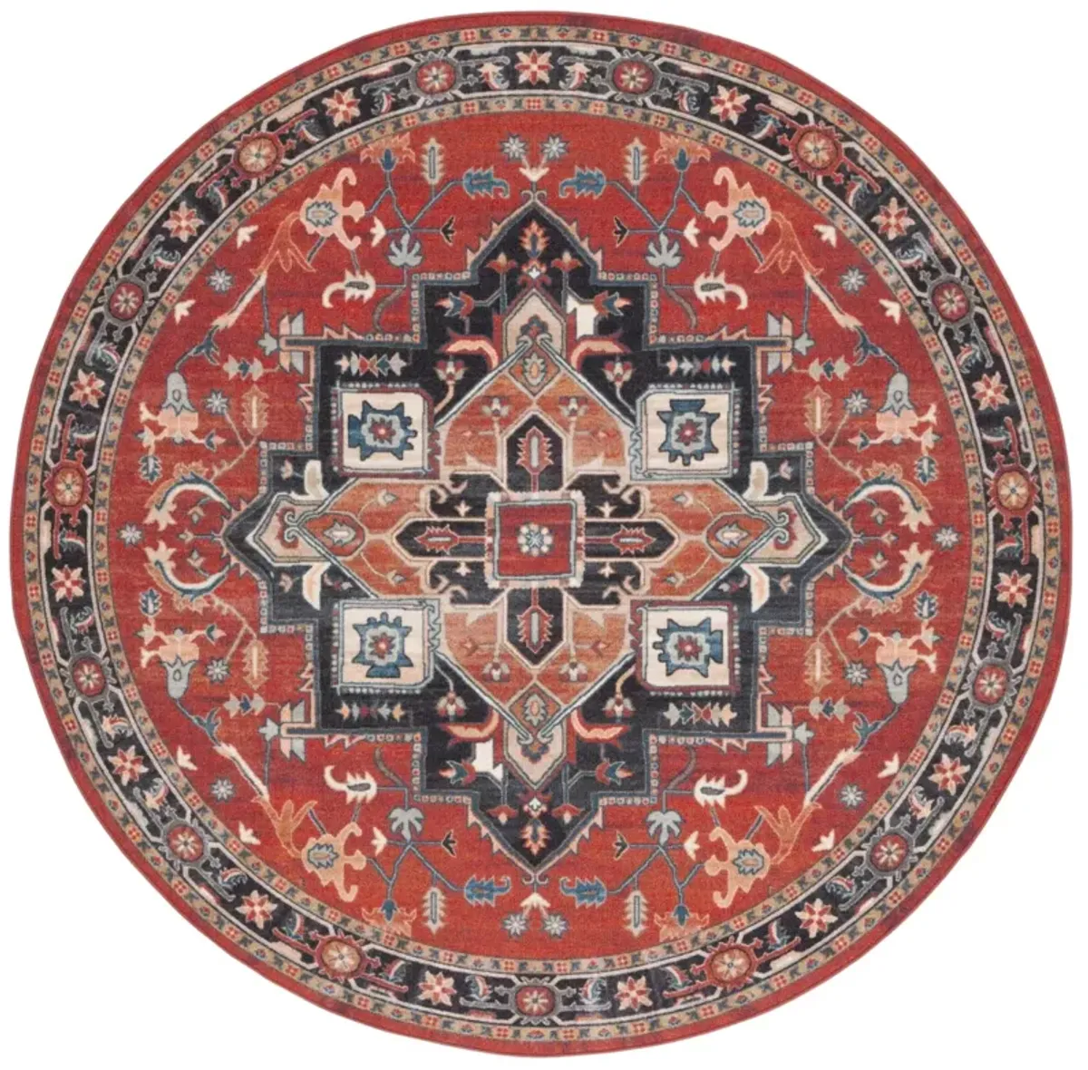 JOURNEY 102 RUST  6'-7' x 6'-7' Round Round Rug