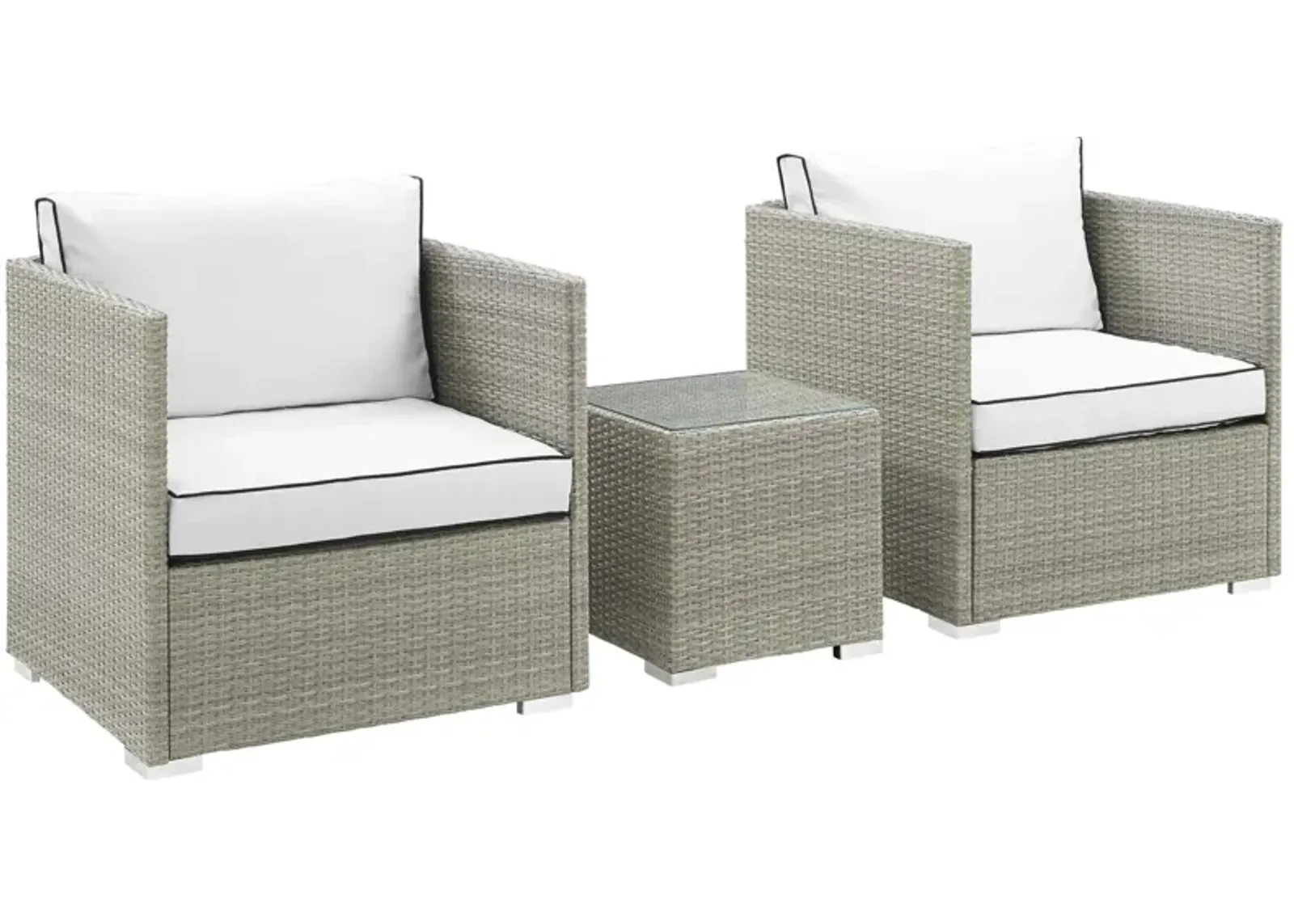 Repose 3 Piece Outdoor Patio Sectional Set