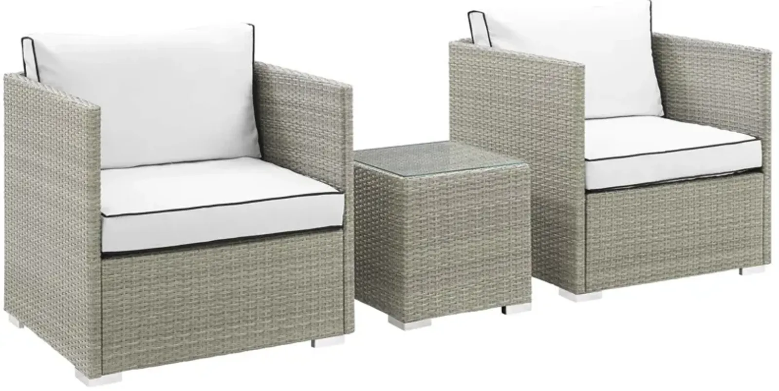 Repose 3 Piece Outdoor Patio Sectional Set