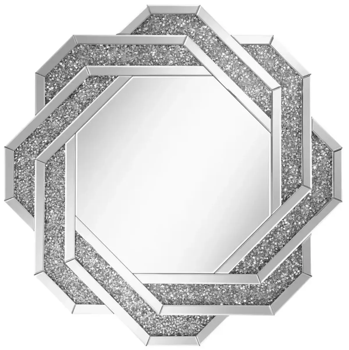 Mikayla Wall Mirror with Braided Frame Dark Crystal