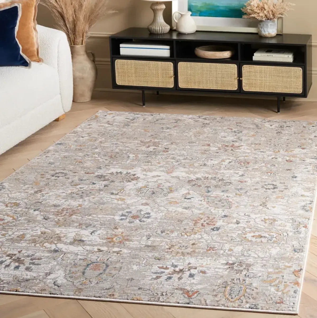 RANA 104 IVORY  9' x 12' Large Rectangle Rug