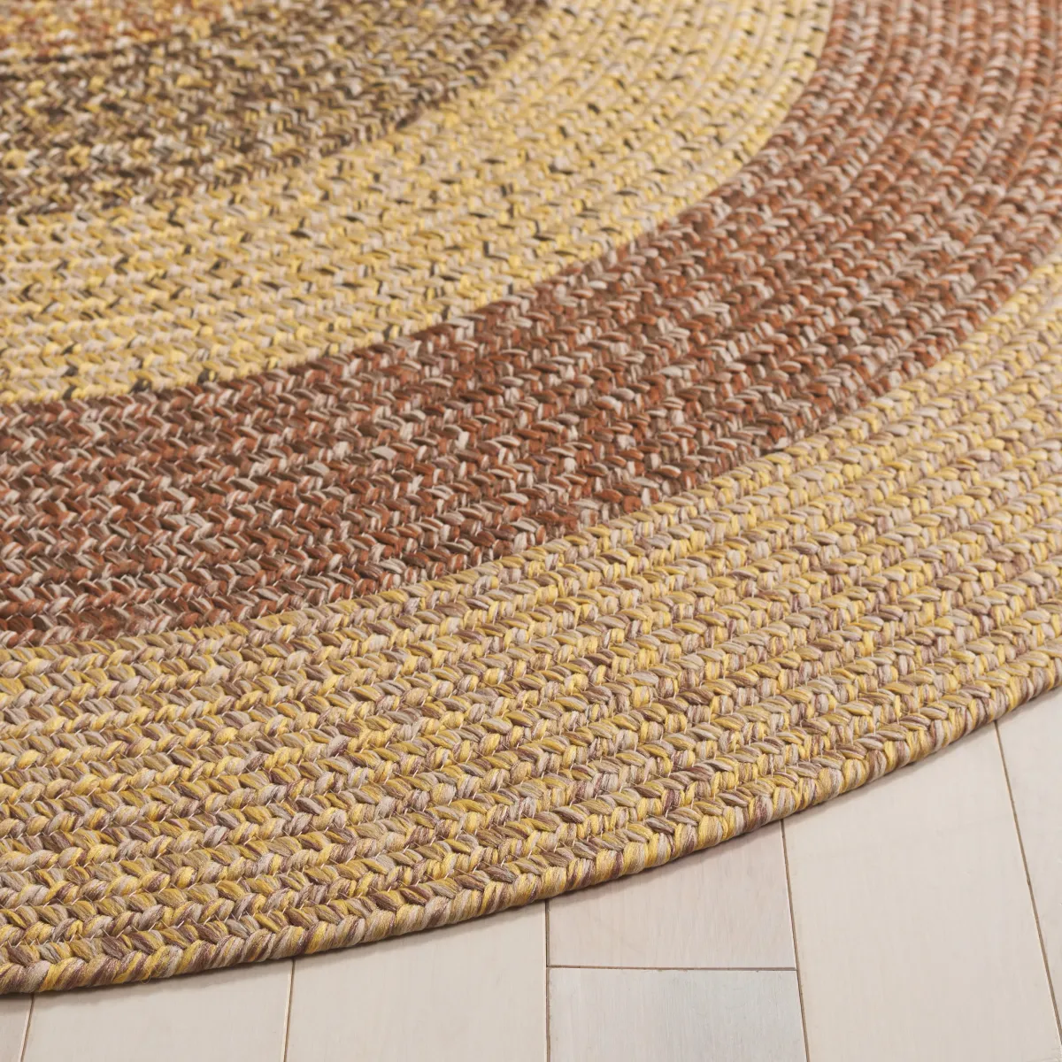 BRAIDED Hand Woven 3' x 5' Oval area rug