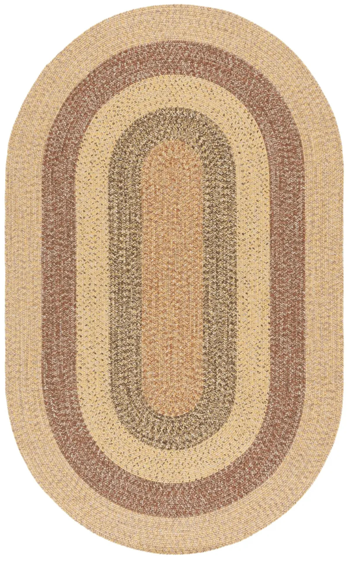 BRAIDED Hand Woven 3' x 5' Oval area rug