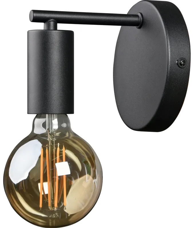 Think Black Steel Wall Sconce