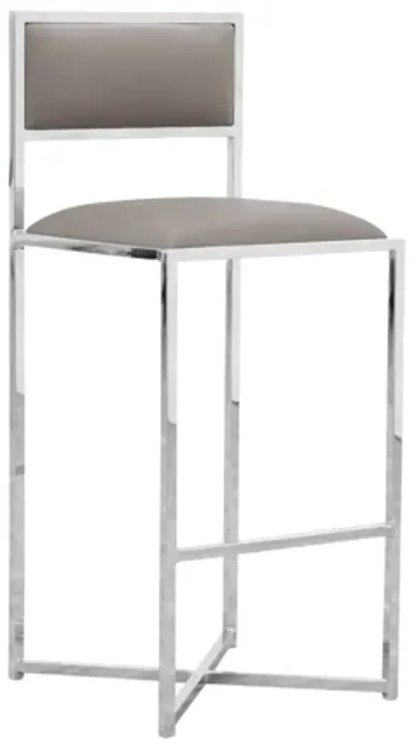 Amalfi X-Base Bar Stool in Taupe - Set of 2