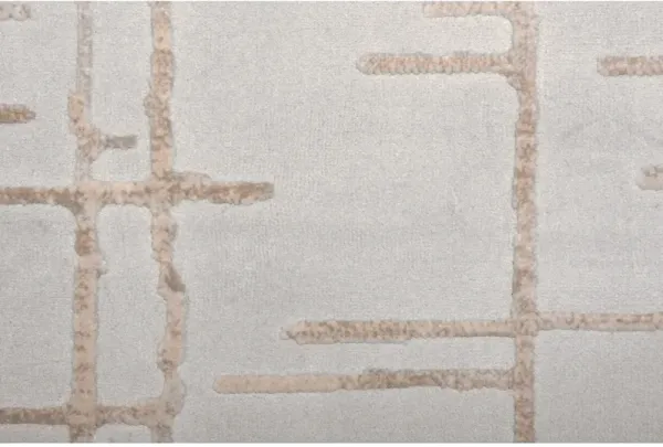 ARIELLA Grey/Beige Rectangle 5'3" x 7'3" ft  Rug