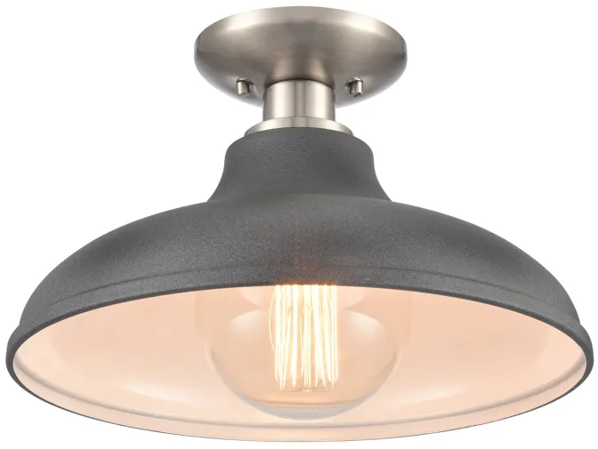 Grenville 13'' Wide 1-Light Semi Flush Mount - Brushed Nickel