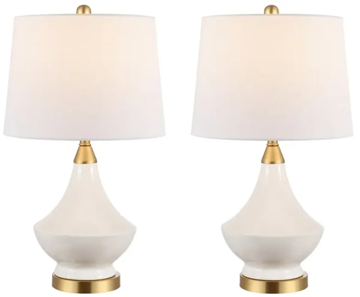 MARLOWE GLASS TABLE LAMP  - Set of 2