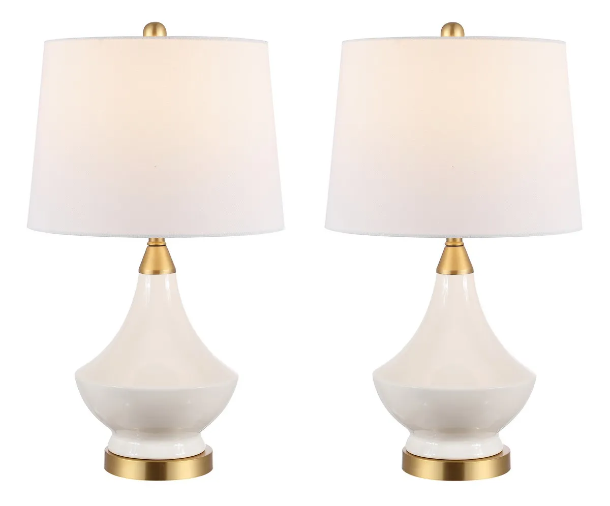 MARLOWE GLASS TABLE LAMP  - Set of 2