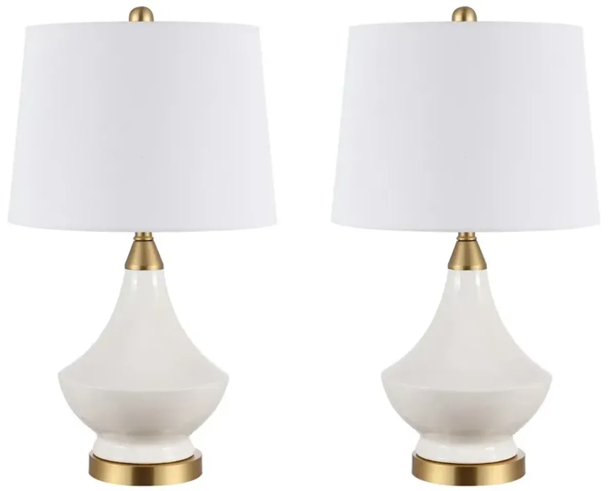 MARLOWE GLASS TABLE LAMP  - Set of 2