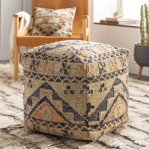 Luanda 18"H x 18"W x 18"D Pouf