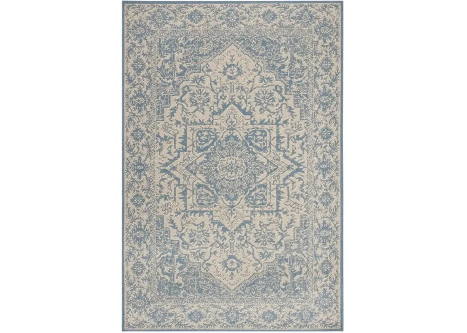 LINDEN 139 Collection LND139N-4 Cream / Blue 4' X 6'