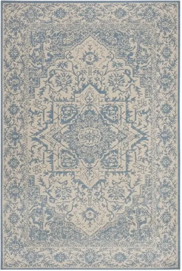 LINDEN 139 Collection LND139N-4 Cream / Blue 4' X 6'